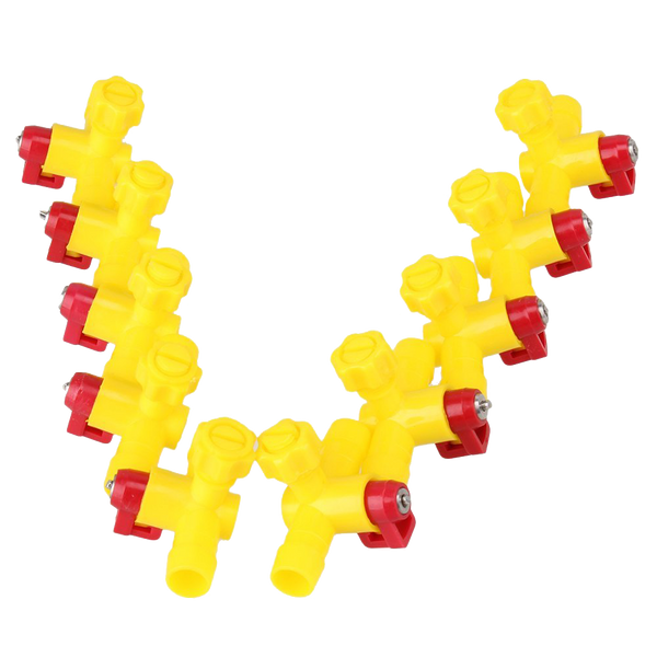 Chicken Duck 360 Degree Nipple Tee With Ball Valve Water Drinking Drinker Poultry Farm Use