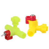 Chicken Duck 360 Degree Nipple Tee With Ball Valve Water Drinking Drinker Poultry Farm Use