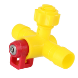 Chicken Duck 360 Degree Nipple Tee With Ball Valve Water Drinking Drinker Poultry Farm Use