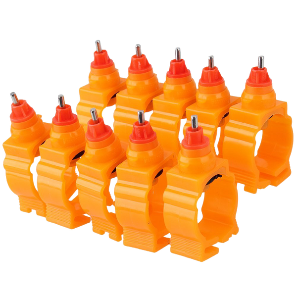 Chicken Duck Spring Style 360 Degree Nipple Water Drinking Drinker Poultry Farm Use Orange