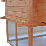 Pawhut 144- Large Backyard Hen House Chicken Coop w- Long Run