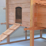 Pawhut 144- Large Backyard Hen House Chicken Coop w- Long Run