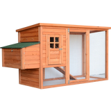 Pawhut 78 Deluxe Wooden Chicken Coop  Hen House w Backyard Run