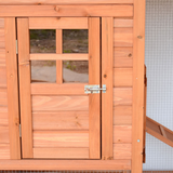 Pawhut 78 Deluxe Wooden Chicken Coop  Hen House w Backyard Run