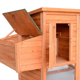 Pawhut 78 Deluxe Wooden Chicken Coop  Hen House w Backyard Run