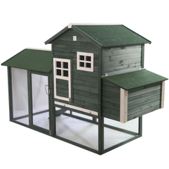 Pawhut Wooden Backyard Poultry Hen House Chicken Coop