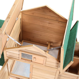 SmithBuilt 7 ft. Wooden Two Story Chicken Coop