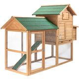 SmithBuilt 7 ft. Wooden Two Story Chicken Coop
