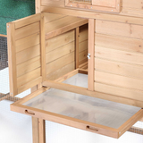 SmithBuilt 7 ft. Wooden Two Story Chicken Coop