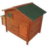 Pawhut Deluxe Wooden Large Chicken Coop-Hen House with 2 Roosting Poles
